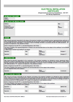 Electrical Installation Certificate PDF