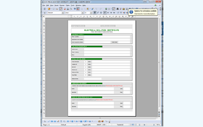 Electrical Isolation Certificate